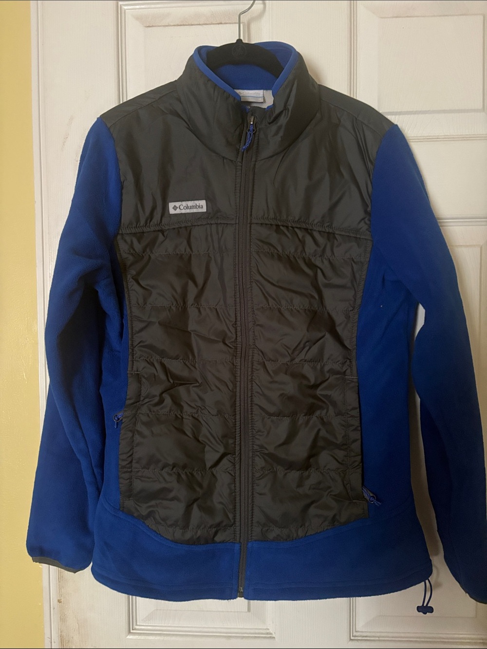 Columbia Blue and Black Hybrid Fleece Jacket